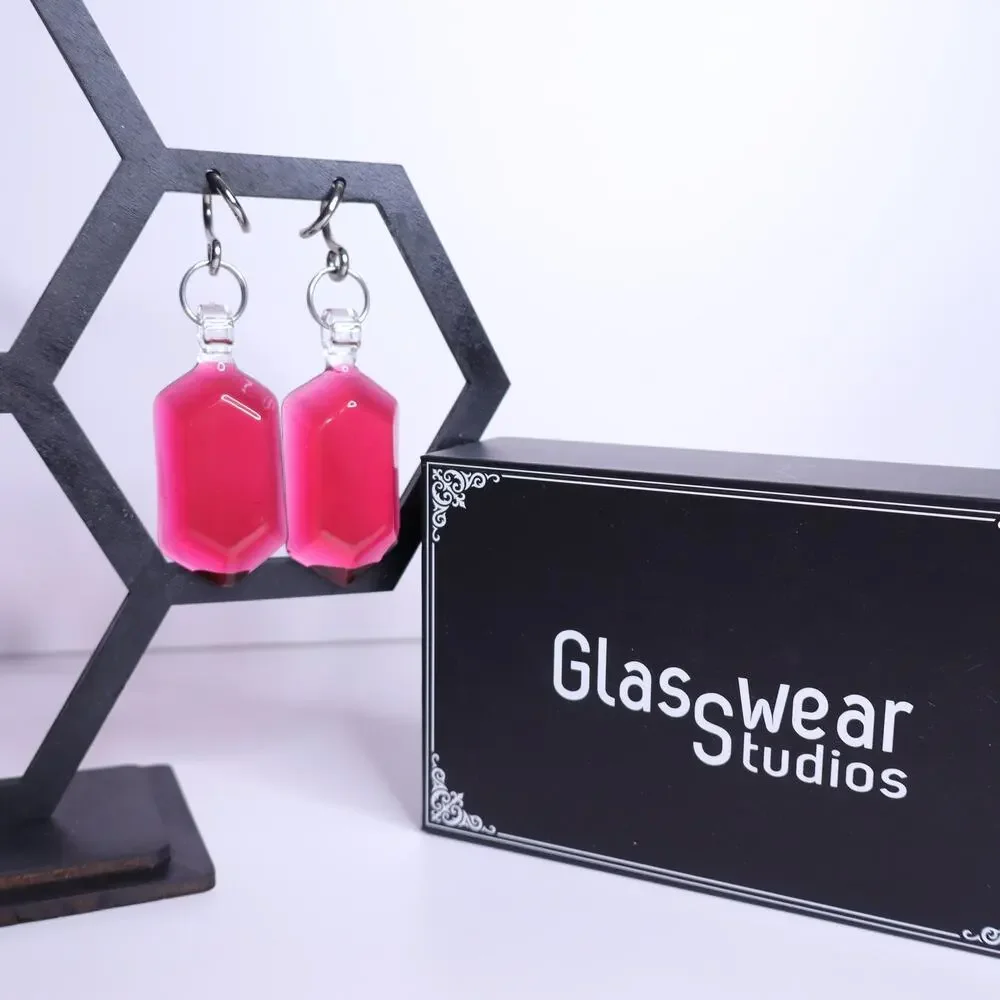 GLASSWEAR STUDIOS Handmade Pinot Noir Red Rupee Weights 10g/2.5mm Hangers